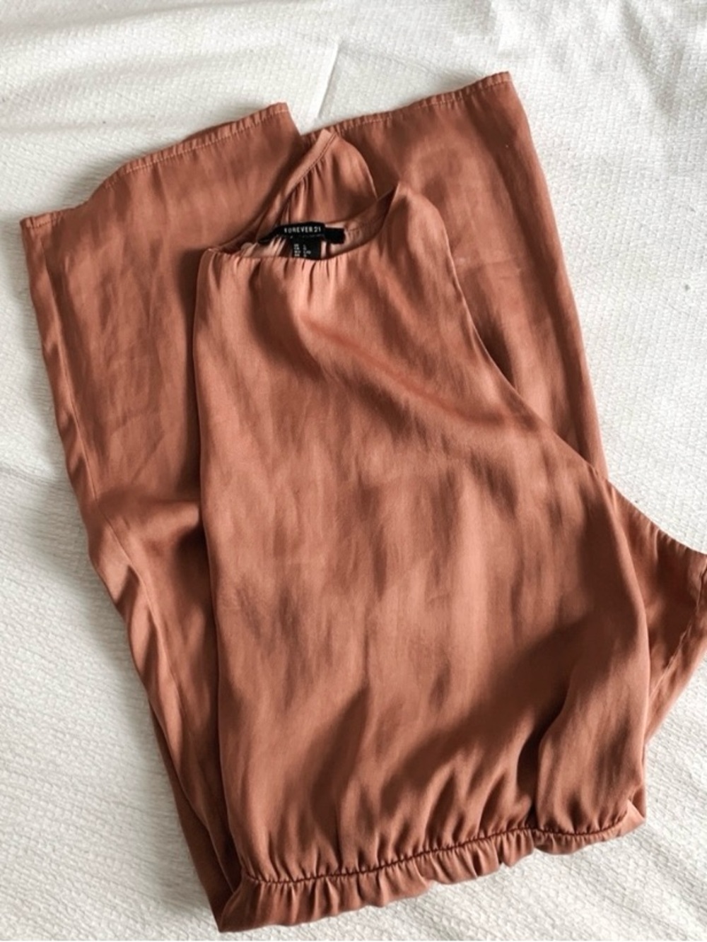 Forever 21 Silky Rose Backless Dress
